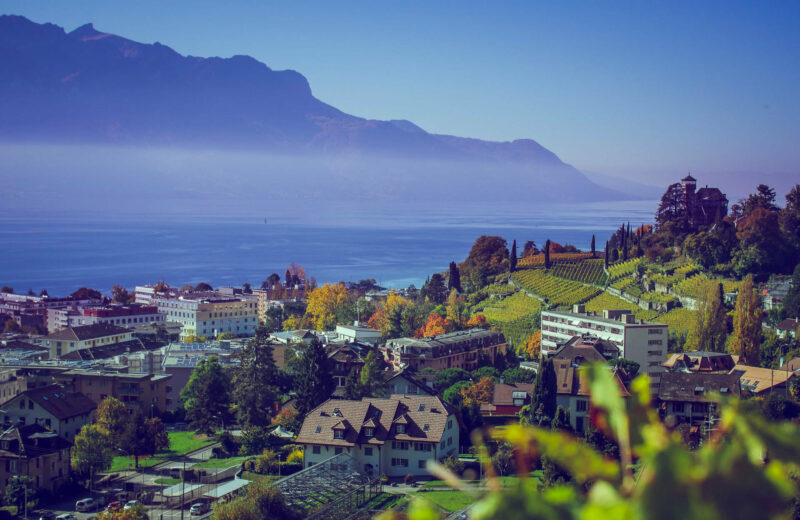 Montreux und Genfersee im Herbst