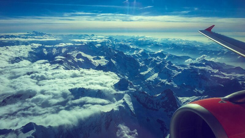 Schweizer Alpen Luftaufnahme